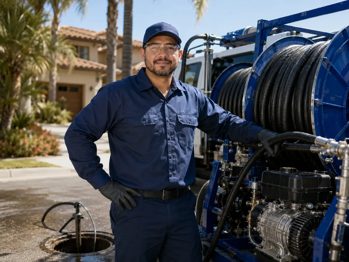 Hydro jet sewer cleaning in Pine Valley