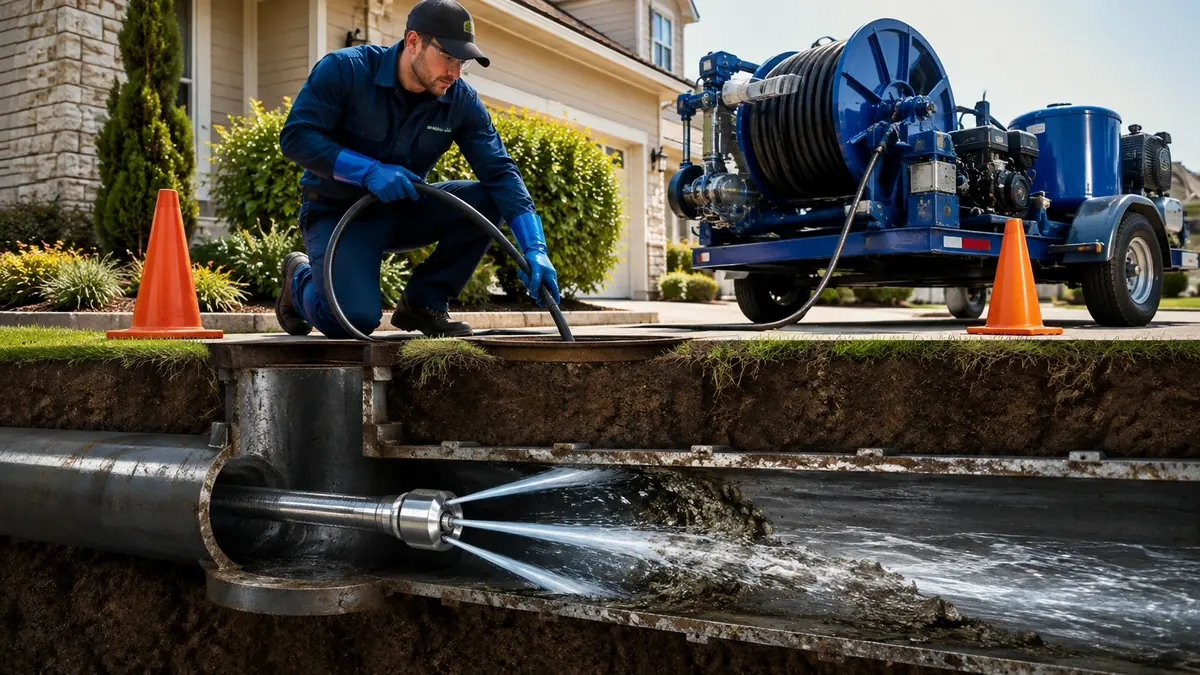 Main Sewer Line Hydro Jet Cleaning in Pine Valley